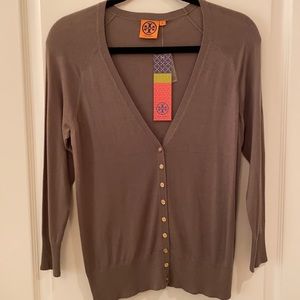 ⭐️NWT⭐️Tory Burch Leslie Cardigan Green Khaki